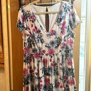Torrid Calf length floral dress. Size 1 (1X)